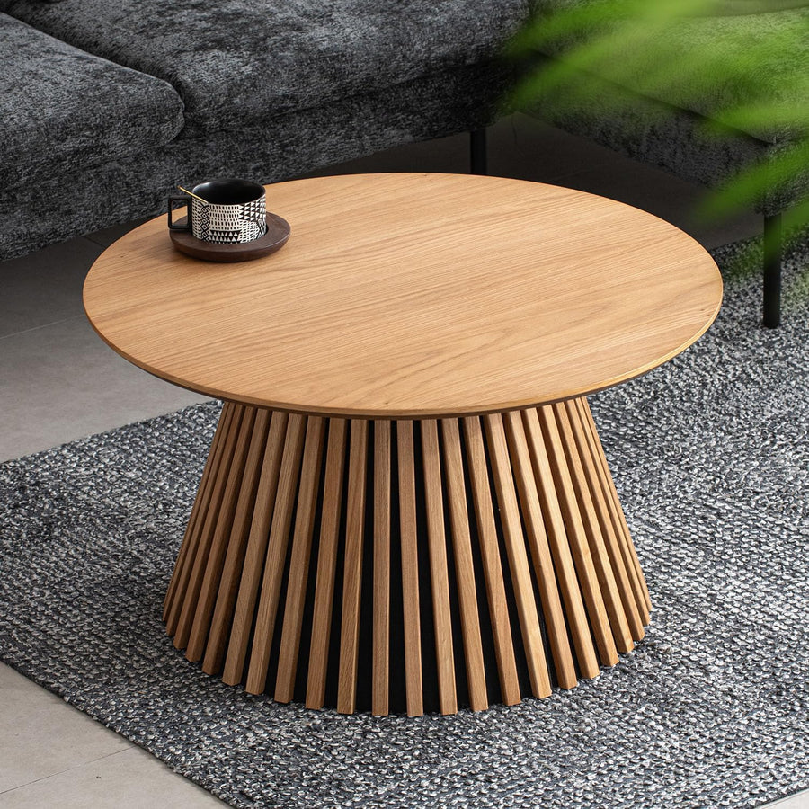 Glass center table, width 80cm