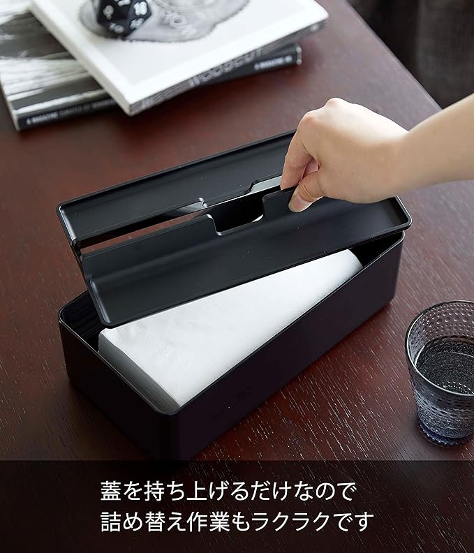 tower tray with lid paper towel case black tissue case