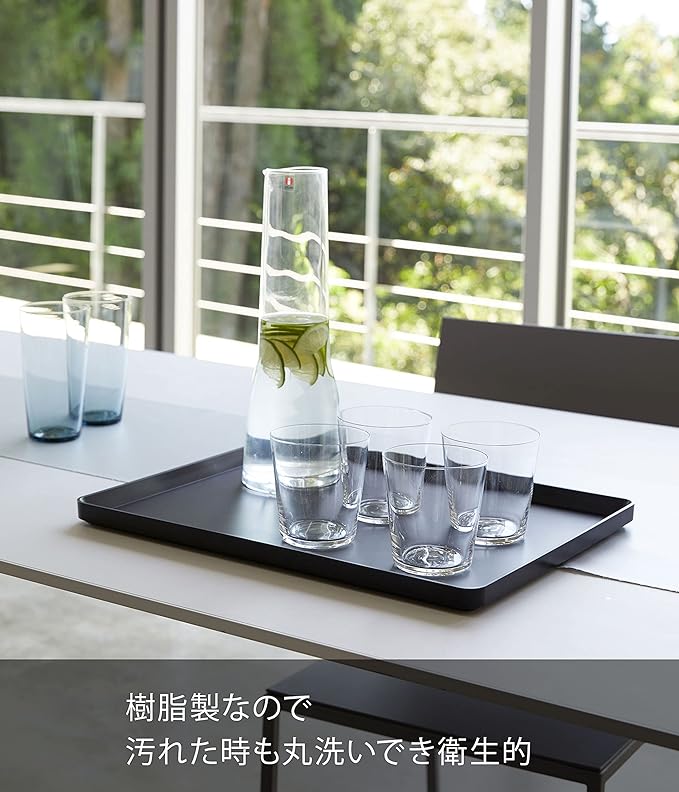 tower tray black tray square placemat simple