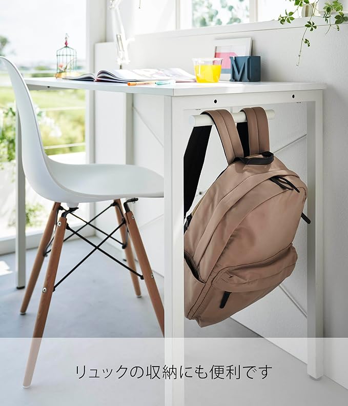 tower Under-desk backpack and rucksack hanger, white, desk, kitchen counter, wall, backpack storage