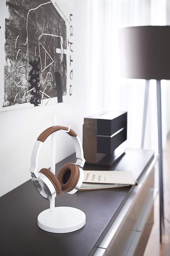 Headphone Stand, Beaute, Round, White