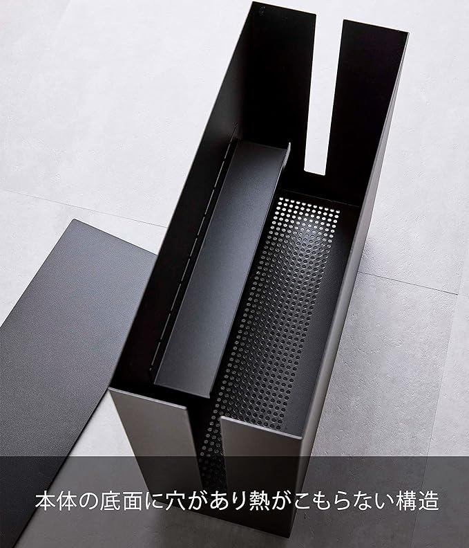 tower キャスター付き ケーブル収納 ラック ブラック 隠せる周辺機器 いたずら防止 テレワーク