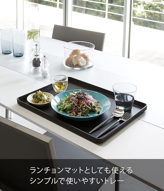 tower tray black tray square placemat simple