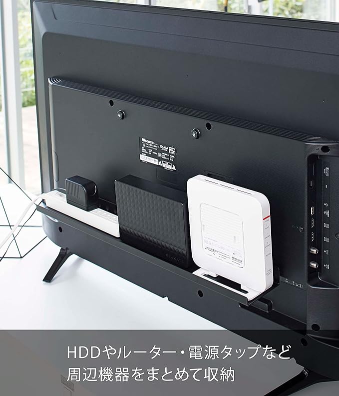 smart テレビ裏ラック ワイド60 ブラック ルーター収納 ケーブル収納