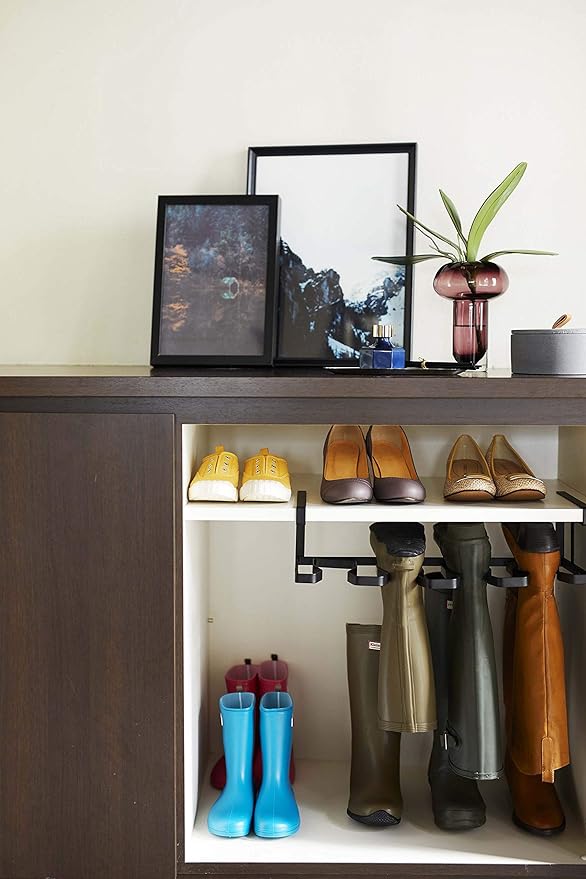 frame Shoe cabinet medium-sized boots &amp; boot holder Black frame Just insert it into the shelf inside the shoe cabinet Boot storage Shoe storage