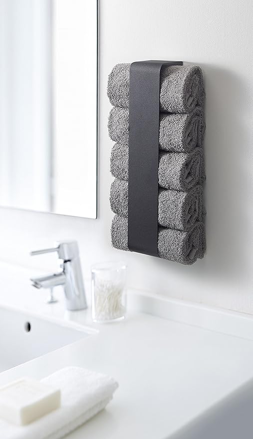 tower magnetic towel storage towel rack towel holder black