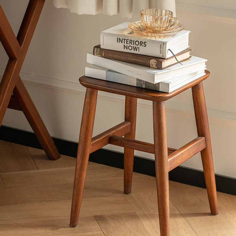 Boxwood Square Wood Stool