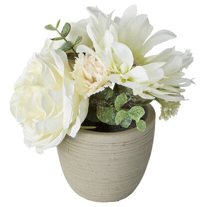 Flower Arrangement Pot White