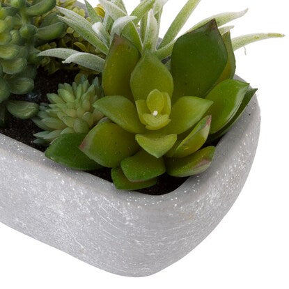 Fake greenery (succulent planting in cement pot HA31755)