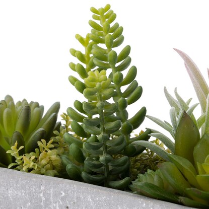 Fake greenery (succulent planting in cement pot HA31755)