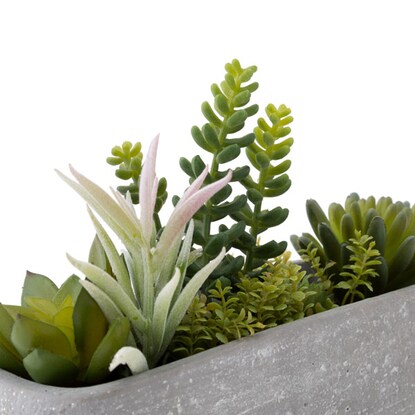 Fake greenery (succulent planting in cement pot HA31755)