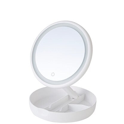 Rechargeable LED mirror with storage space for your smartphone (YPML-001)