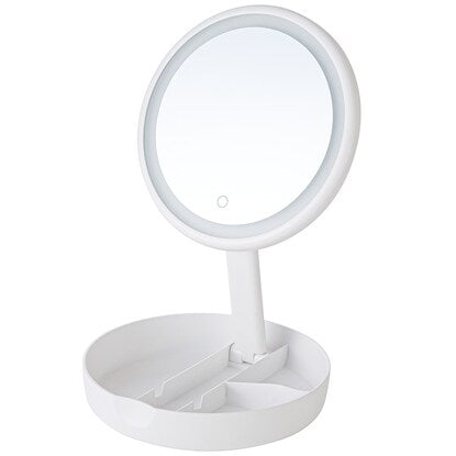 Rechargeable LED mirror with storage space for your smartphone (YPML-001)