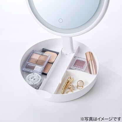 Rechargeable LED mirror with storage space for your smartphone (YPML-001)