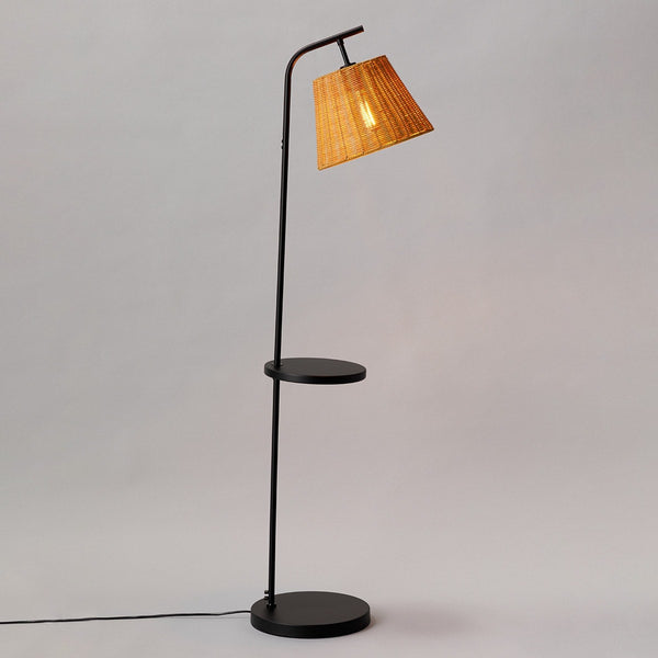 Rattan shade floor lamp ANM