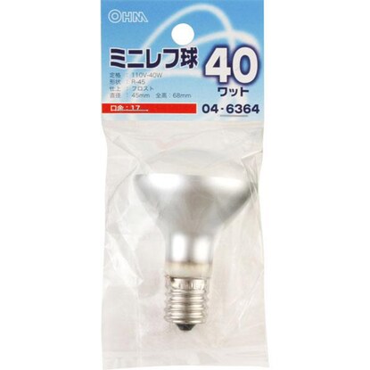 Mini reflector bulb E17 base-40W warm white (68M 04-6364)