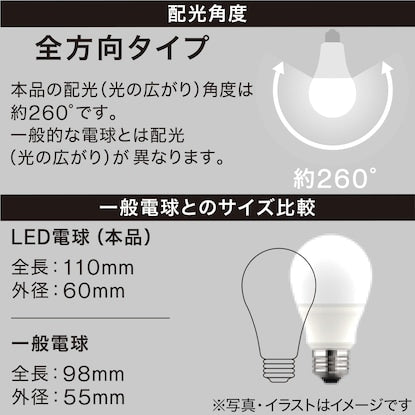 LED bulb (E26 60W equivalent LEE60WM-N)