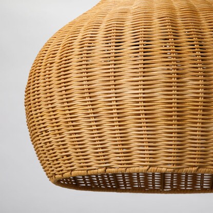 Rattan shade pendant light, 3 lights, ANM (Living in Comfort)