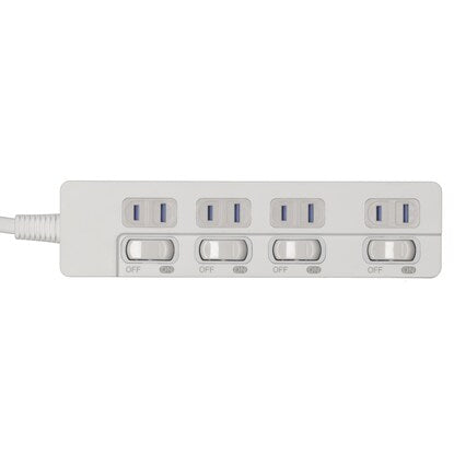 4個口節電タップ（2m PJE2-4M ホワイト）