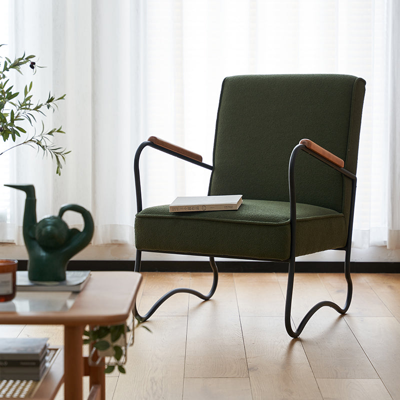 Vintage style stainless steel arm sofa chair