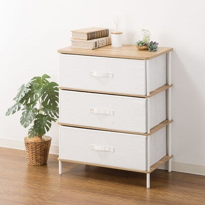 3-drawer chest (PST2 light brown/white)