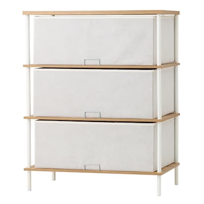 3-drawer chest (PST2 light brown/white)