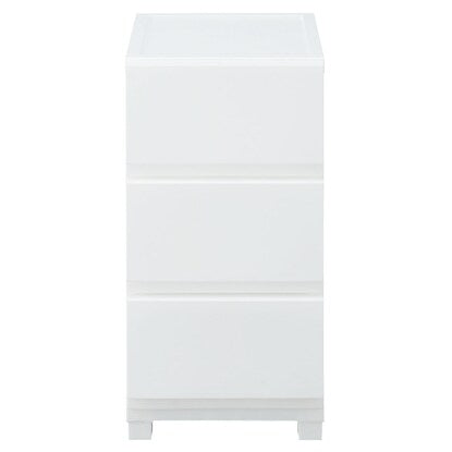 Easy-to-assemble chest without tools: Decony CV2 (3-tier, white)