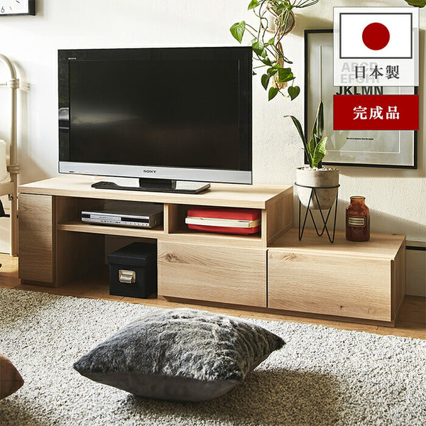 TV stand, corner TV board, Japanese-made, extendable TV stand