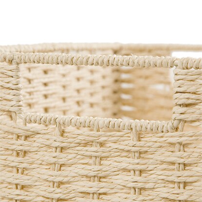 Hand-woven Paper Basket, Lyra 3, Regular, Natural