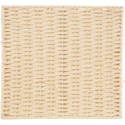 Hand-woven Paper Basket, Lyra 3, Half Vertical, Natural