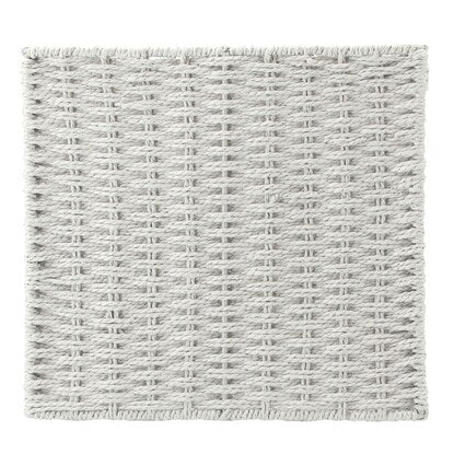 Hand-woven Paper Basket, Lyra 3, Half Vertical, Grey