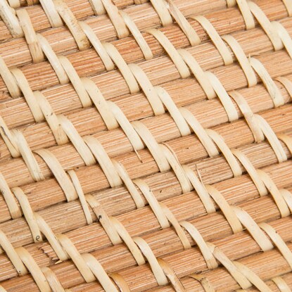 Rattan basket, half vertical, natural