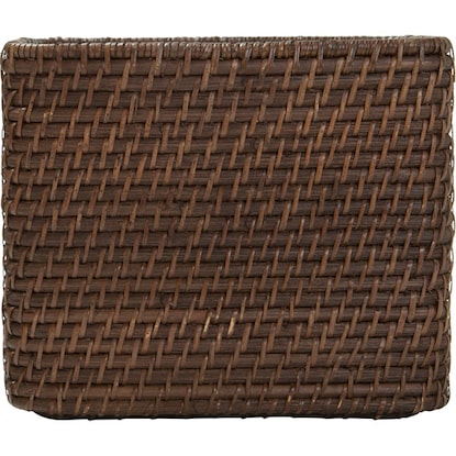 Rattan basket, half vertical, dark brown