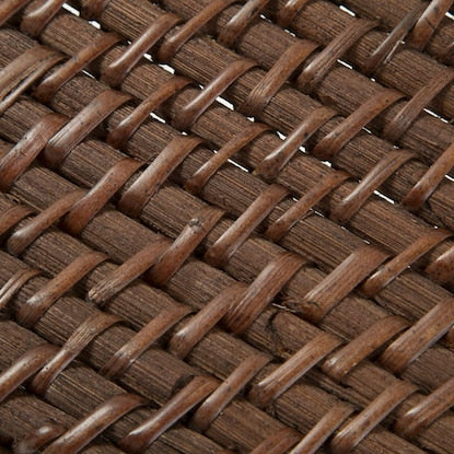 Rattan basket, half vertical, dark brown