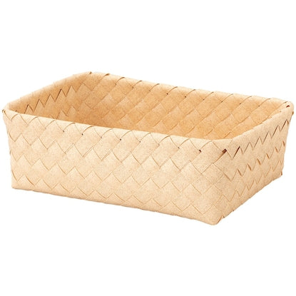 Washable basket, horizontal half, natural, PE