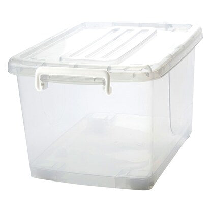 Durable storage box with lid (81L)