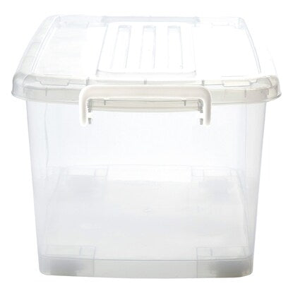 Durable storage box with lid (81L)