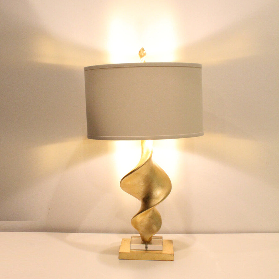 Luxury Gold Pillar Table Lamp