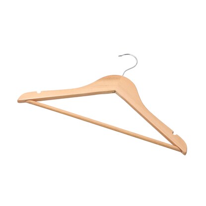 Compact wooden hangers (eucalyptus, width 38cm, set of 5)