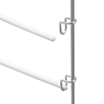 Non-slip 5-tier skirt/trouser hanger (ramie, width 40.2cm, white)