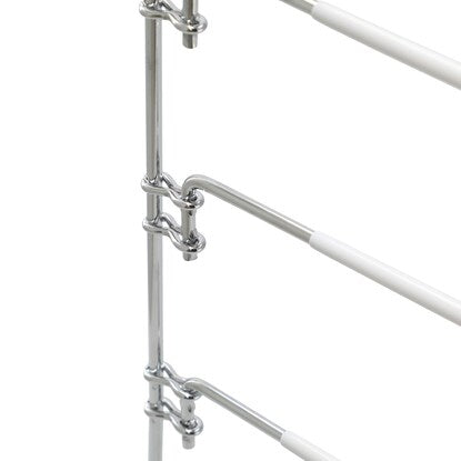 Non-slip 5-tier skirt/trouser hanger (ramie, width 40.2cm, white)