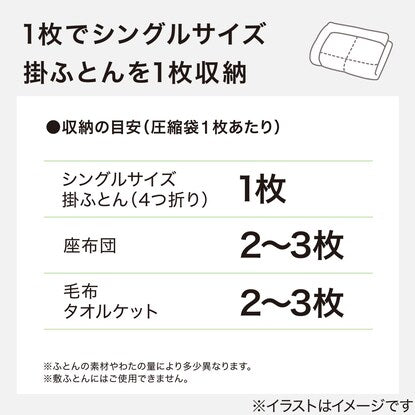 凹凸ノズル対応 布団圧縮袋 2枚入り（M DB001）