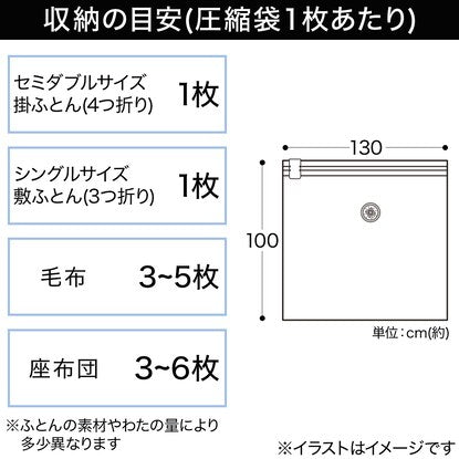 布団圧縮袋（Lサイズ 2枚入り）