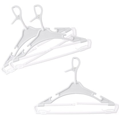 Extendable Bath Towel Hanger Set of 3 (LGY/WH)