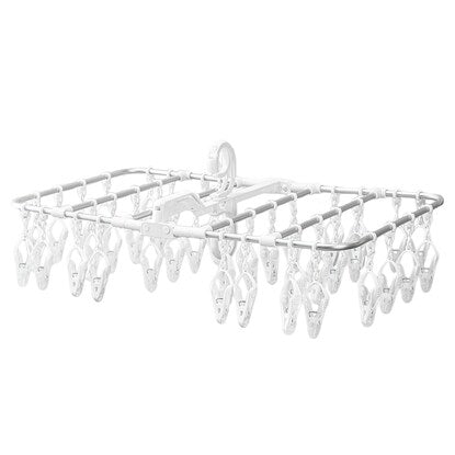 Easy to wash, multi-functional square hanger (white, 40 pins) 