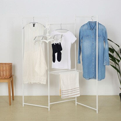 Panel-type indoor clothes drying stand (white BH05)