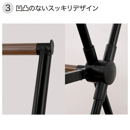 Compact X-shaped clothesline (black DG01X)