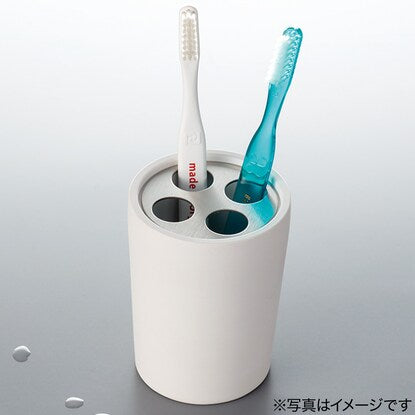 Water-absorbent porous ceramic toothbrush stand (for 4 teeth, round, HT1606)