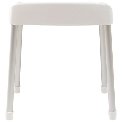 Antibacterial bath stool with wide aluminum legs, height 45cm (5180 white)