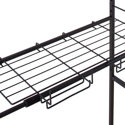 Washing machine rack with basket stand (black)